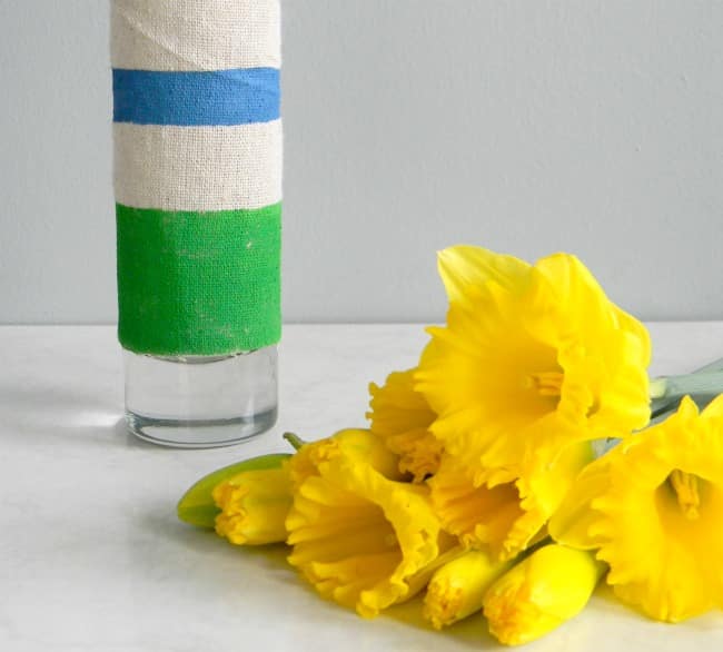 Painted Fabric Wrapped Vase by Hello Nature Blog