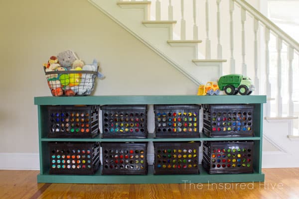 covered toy storage